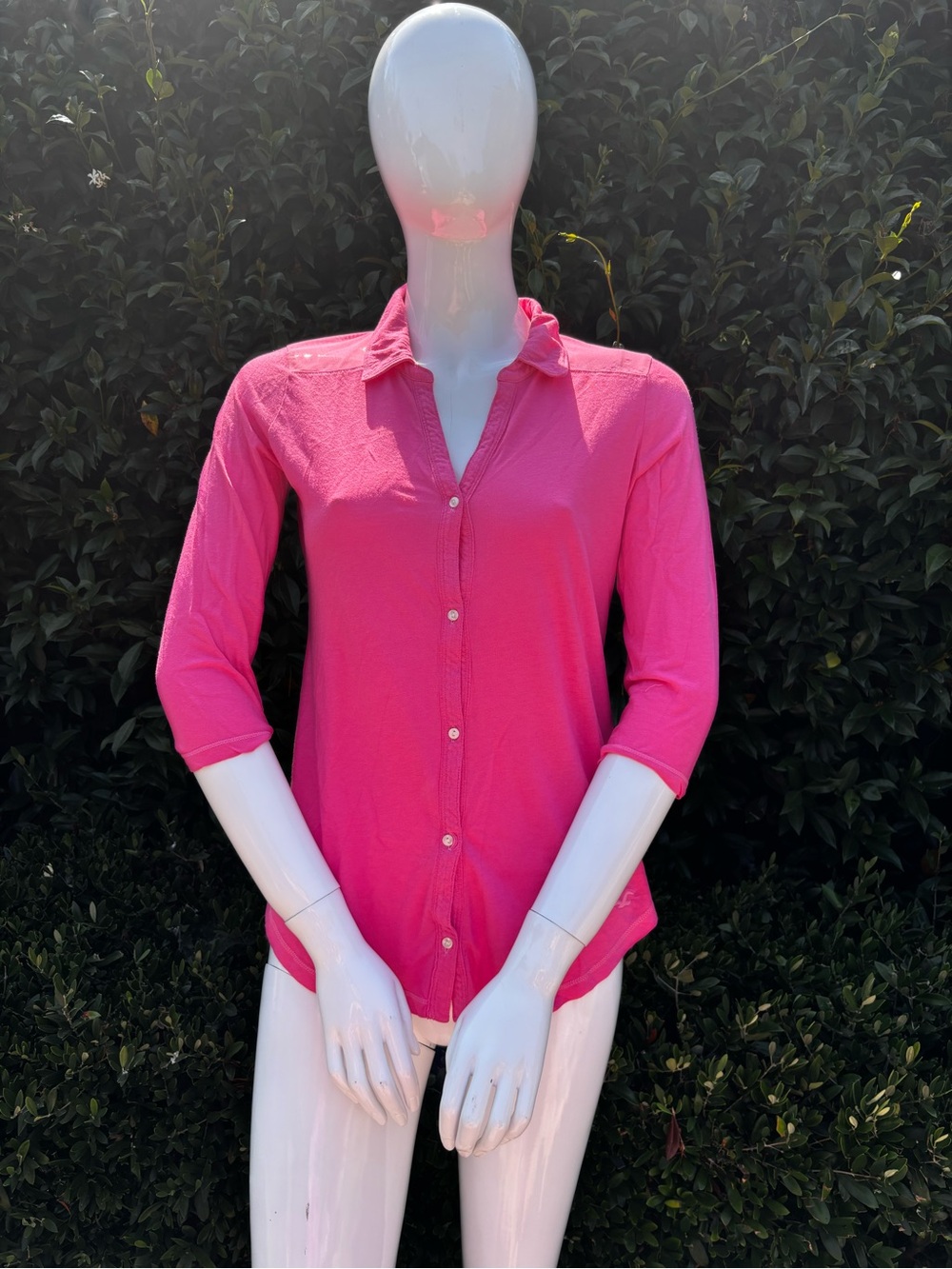 Hollister Bright Pink Button-Down Collared Shirt